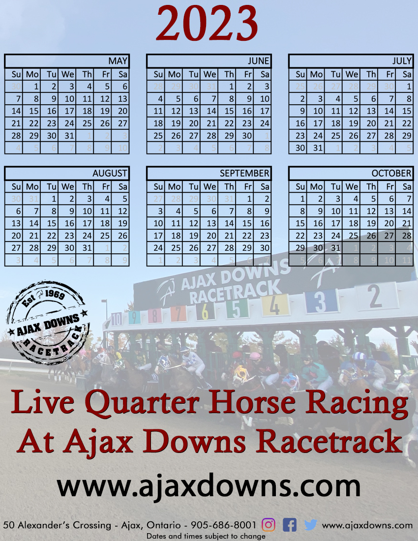Race Schedule Ajax Downs