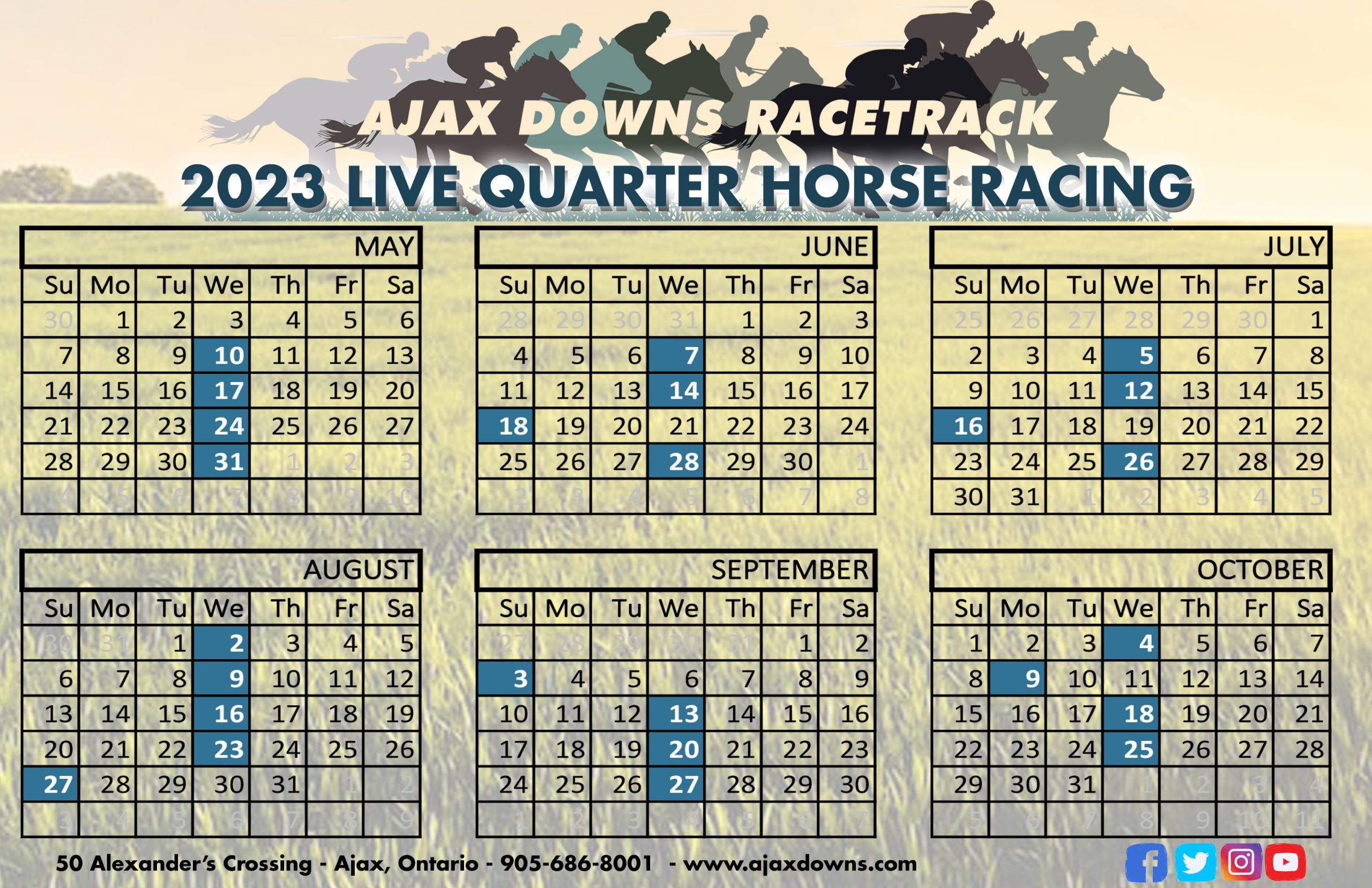 Race Schedule - Ajax Downs