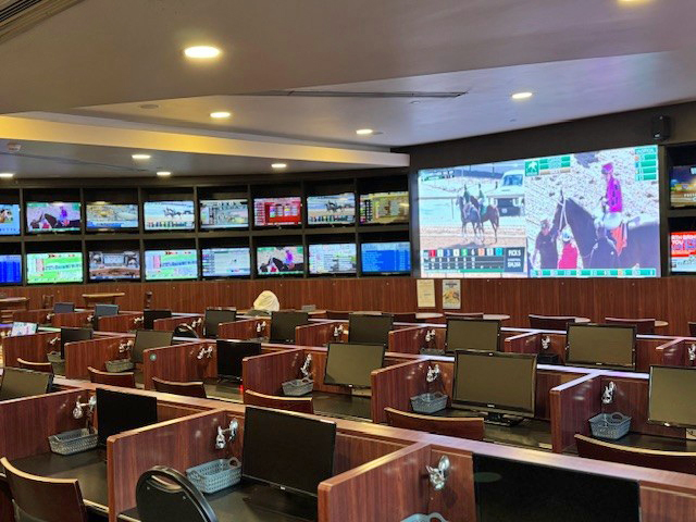 Simulcast big screen at Ajax Downs off-track betting