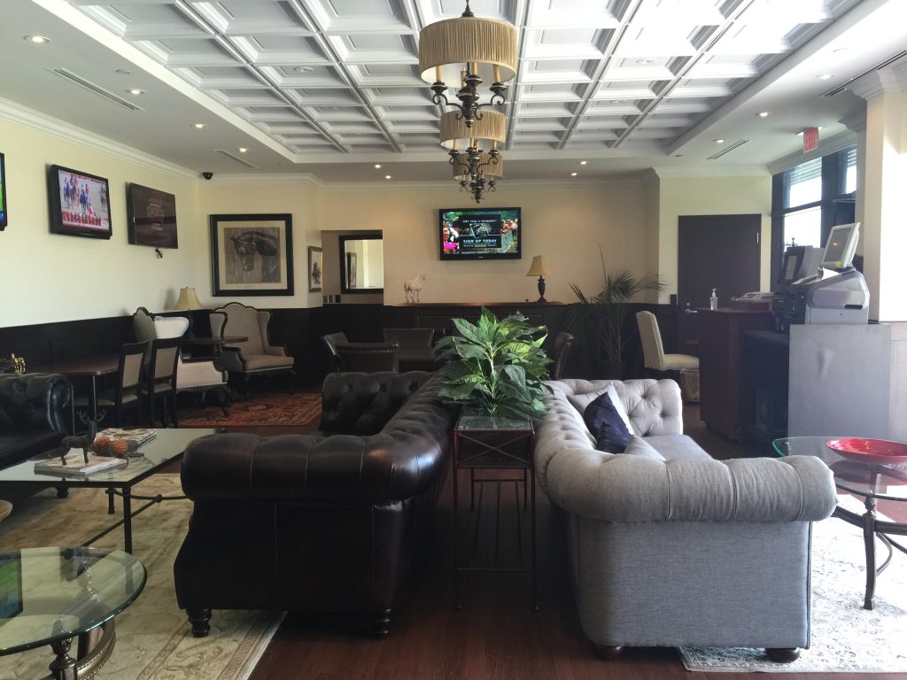 VIP Quarter Mile Clubhouse indoor seating area